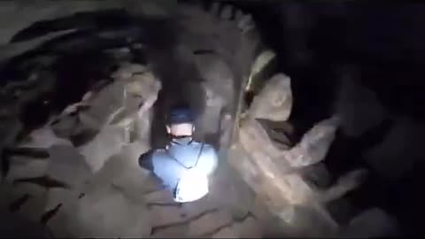 Secret underground tunnel with a staircase and 1000ft elevator found in California.