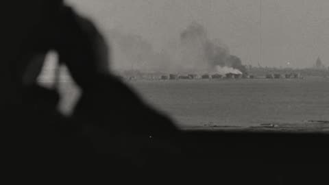 21cm Mörser 18 heavy howitzers bombarding Leningrad in 1943