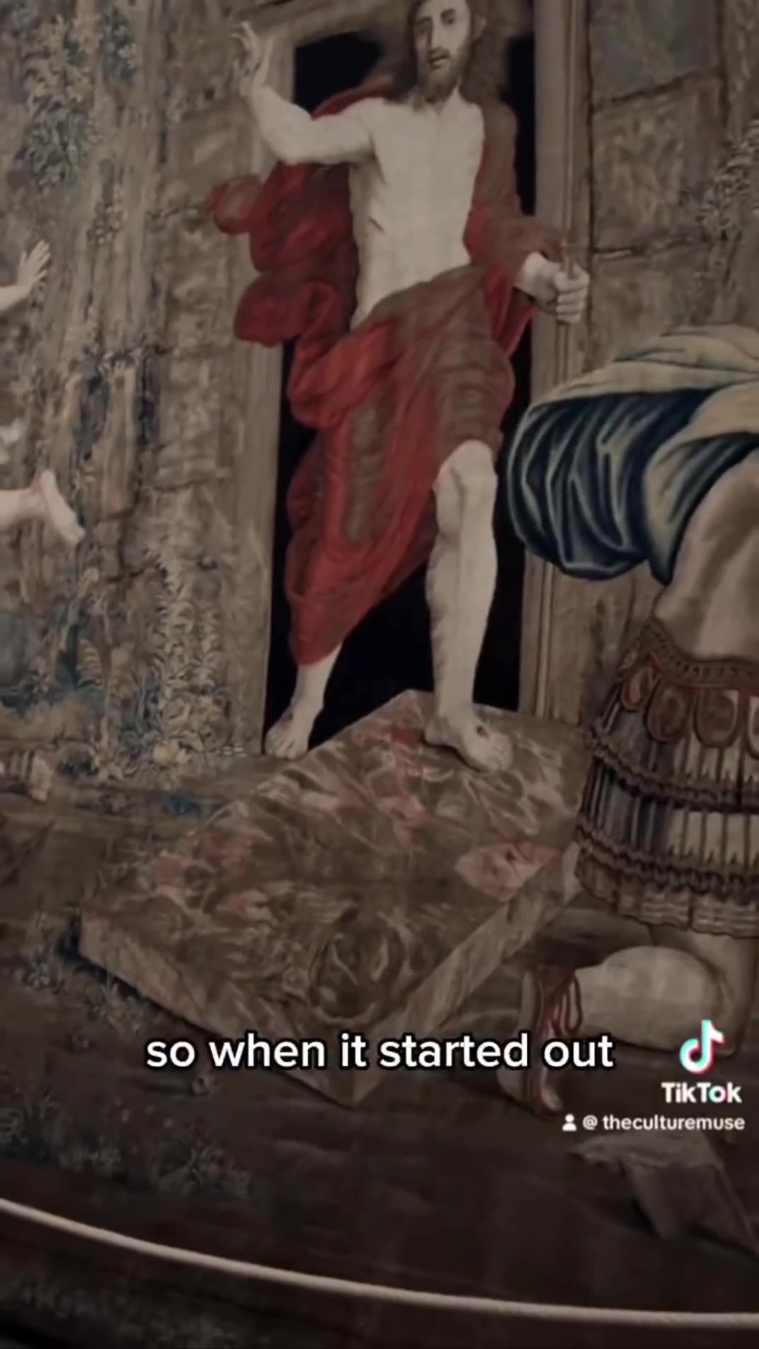 1500s Belgian tapestry with 3D effect. Simply amazing