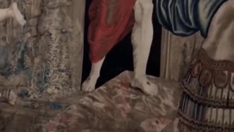 1500s Belgian tapestry with 3D effect. Simply amazing