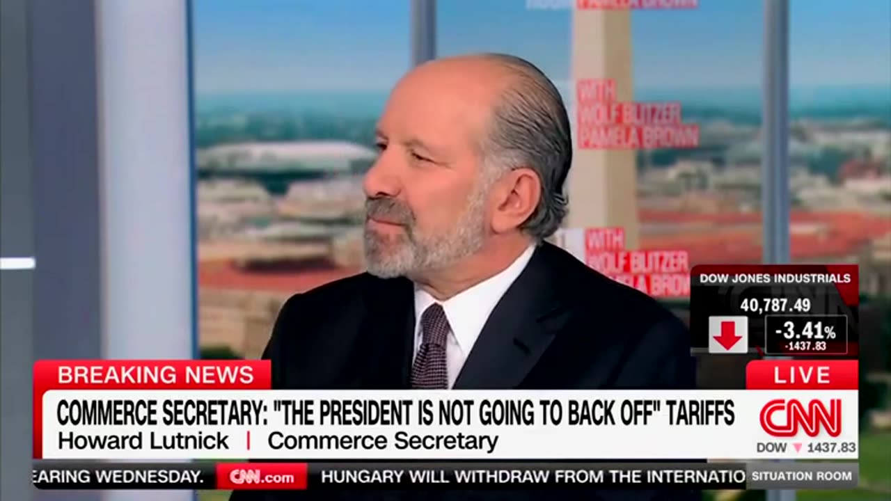 Howard Lutnick Tells CNN There's No 'Chance' Trump Will 'Back Off' Tariffs