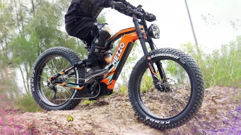 HEZZO K9 Electric Bike 1000W Mid Drive Motor 21Ah LG Battery Carbon Fiber Electric Bike
