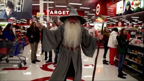 Outtake #3,038 Of Gandalf The Wizard From LOTR Series Is Dancing At A Target Store Fake Funny Parody