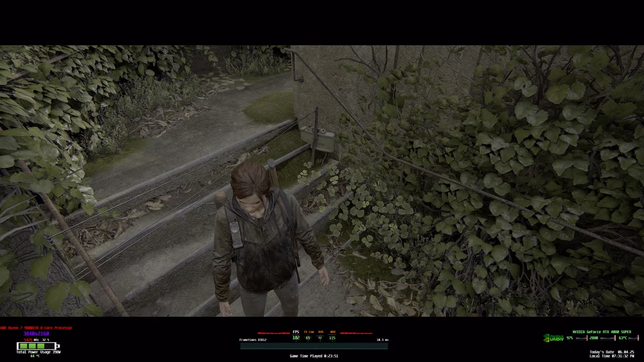 The Last of Us Part II Remastered 219 4k HDR PC Gameplay 9800x3d RTX 4080 Super DLAA No DLSS or FG