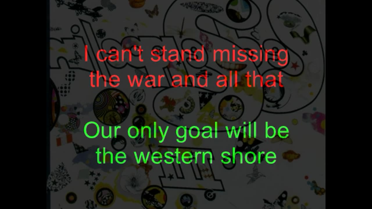 Led Zeppelin III #1 Immigrant Song (backward lyrics in red)