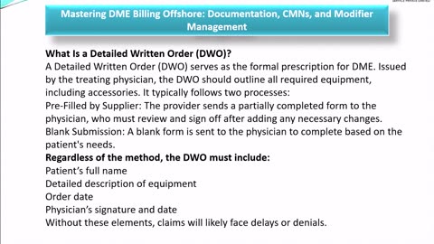 Mastering DME Billing Offshore: Documentation, CMNs, and Modifier Management