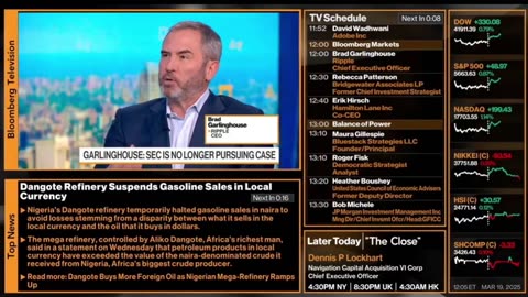 XRP: Ripple CEO Brad Garlinghouse Bloomberg Interview - What Happens Next, Appeal, $125M Penalty