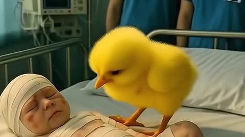 Tiny Chick Saves Baby from Speeding Car! 🐤👶🚗💥