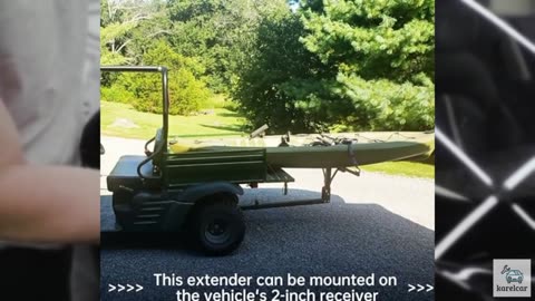 ECOTRIC Truck Bed Hitch Extender 2 in 1 Design Foldable Extension Pick Up Rack