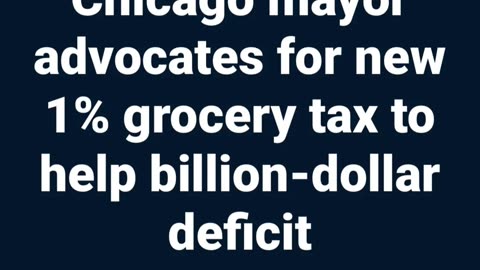 Chicago's Solution to Debt? TAX YOUR FOOD 😂