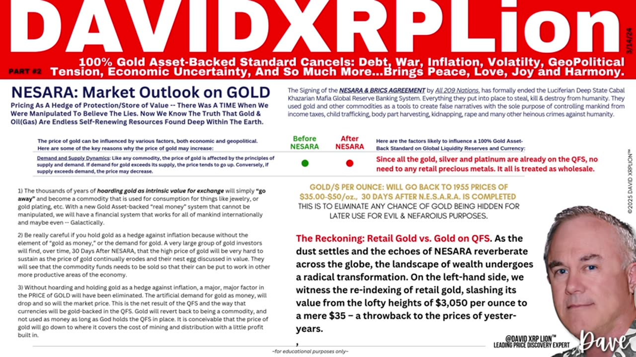 DavidXRPLion - What They Hope You Never Find Out. GOLD on the QFS (under NESARA GESARA)