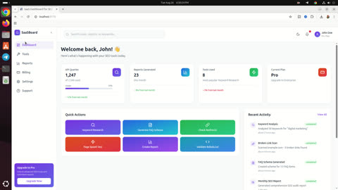 Professional SaaS Dashboard Full Setup – Ready in 1 Hour!