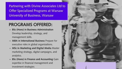 Study Business, Finance & Marketing in Poland with Divine Associates Ltd.
