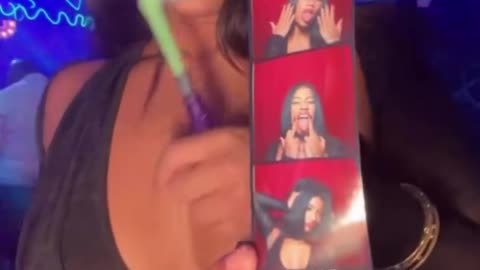 Gianna smoking up in the club