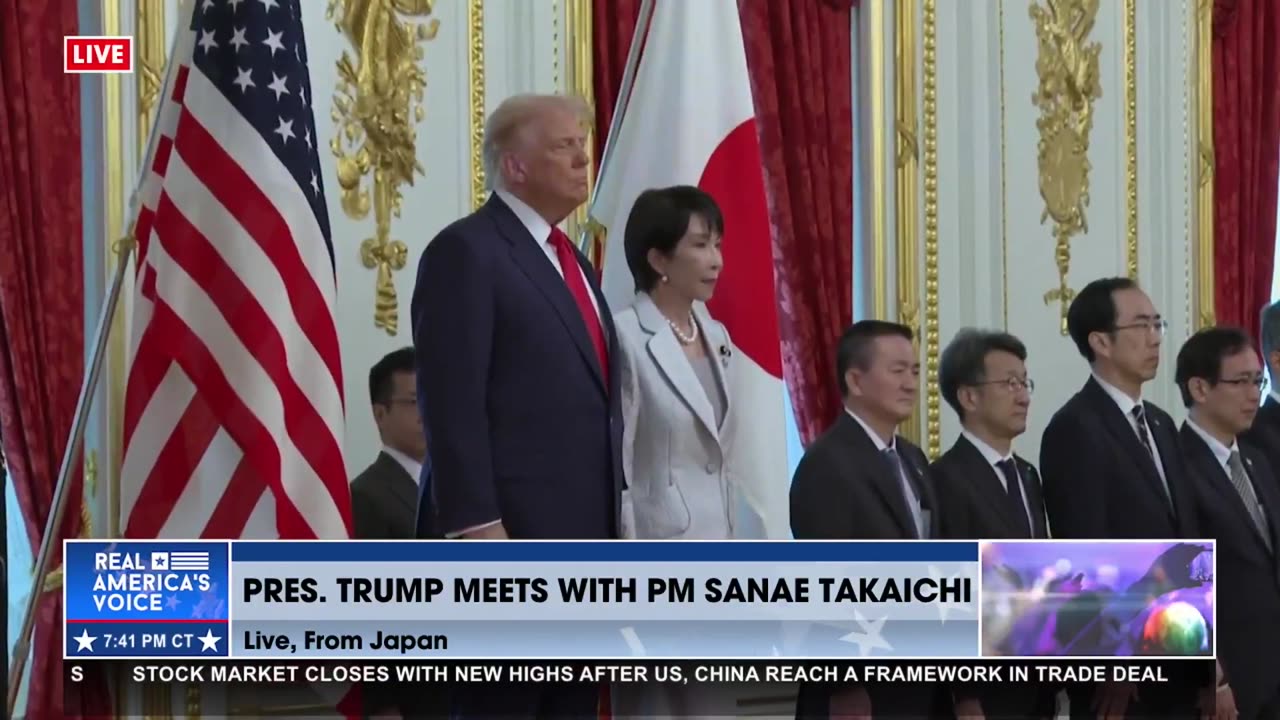 PRESIDENT TRUMP MEETS WITH JAPAN'S PM SANAE TAKAICHI