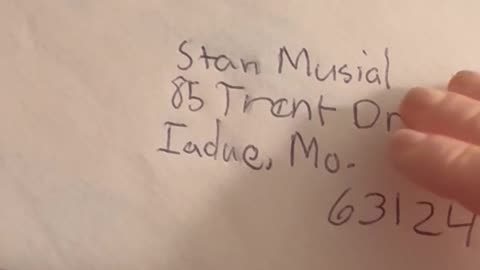 Saturday Secret baseball card collection with SPH featuring letters to Stan Musial.