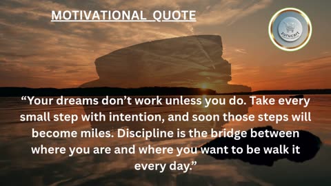 Quote For The Day: Discipline today, success tomorrow 💪