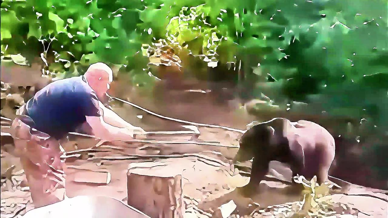 Only in Russia: Standoff Man vs Bear