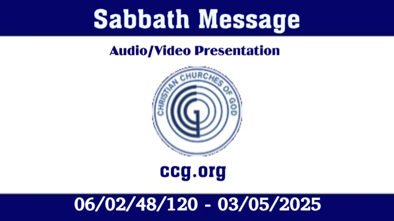 Sabbath Message (Audio) for 06/02/48/120 - 03/05/2025
