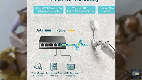 TP-Link TL-SF1005P | 5 Port Fast Ethernet PoE Switch | 4 PoE+ 10/100 Mbps Ports