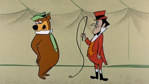 The Yogi Bear Show - ep 53 Acrobatty Yogi butt hurt scene