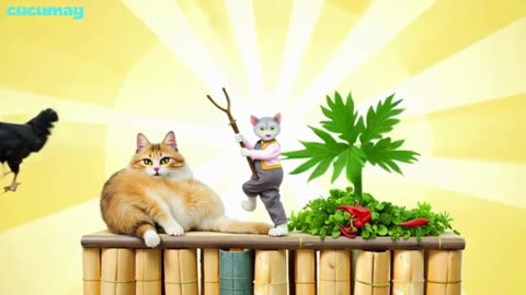 Cats on the Porch Become Mini Farmers