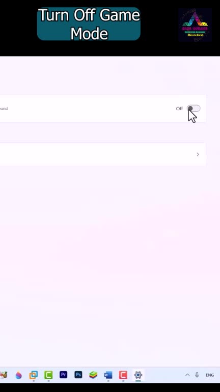Turn Off Game Mode in Windows 11/10 for Better PC Performance! #shorts