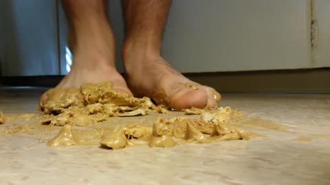 PB Sandwich Crushed with Bare Feet - Male Content