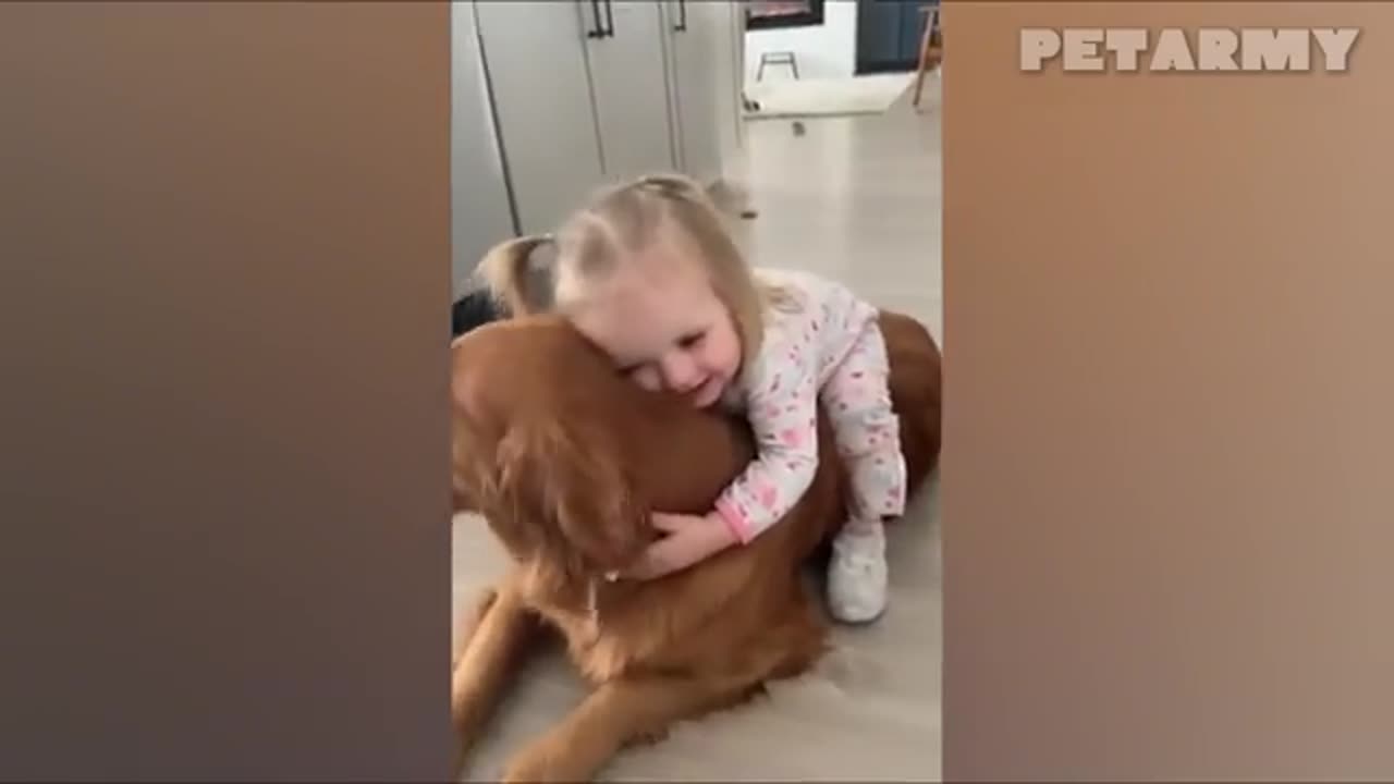 Babies and dogs sharing pure love