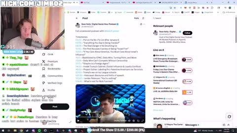 JimboZoomer reacts to Sean Kelly interviewing Nick Fuentes