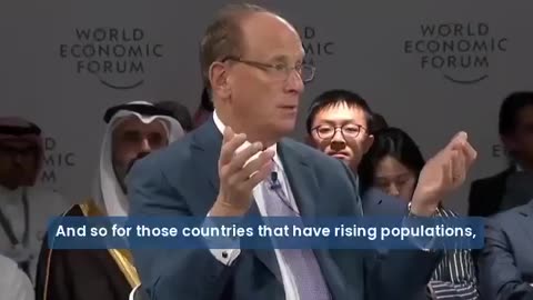 Larry Fink on depopulation, Fink tells your presidents what to do.