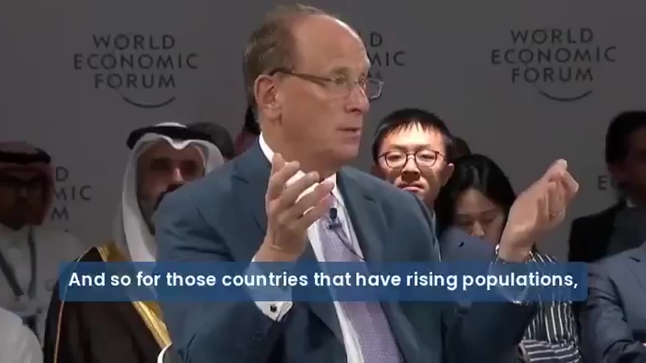 Larry Fink on depopulation, Fink tells your presidents what to do.