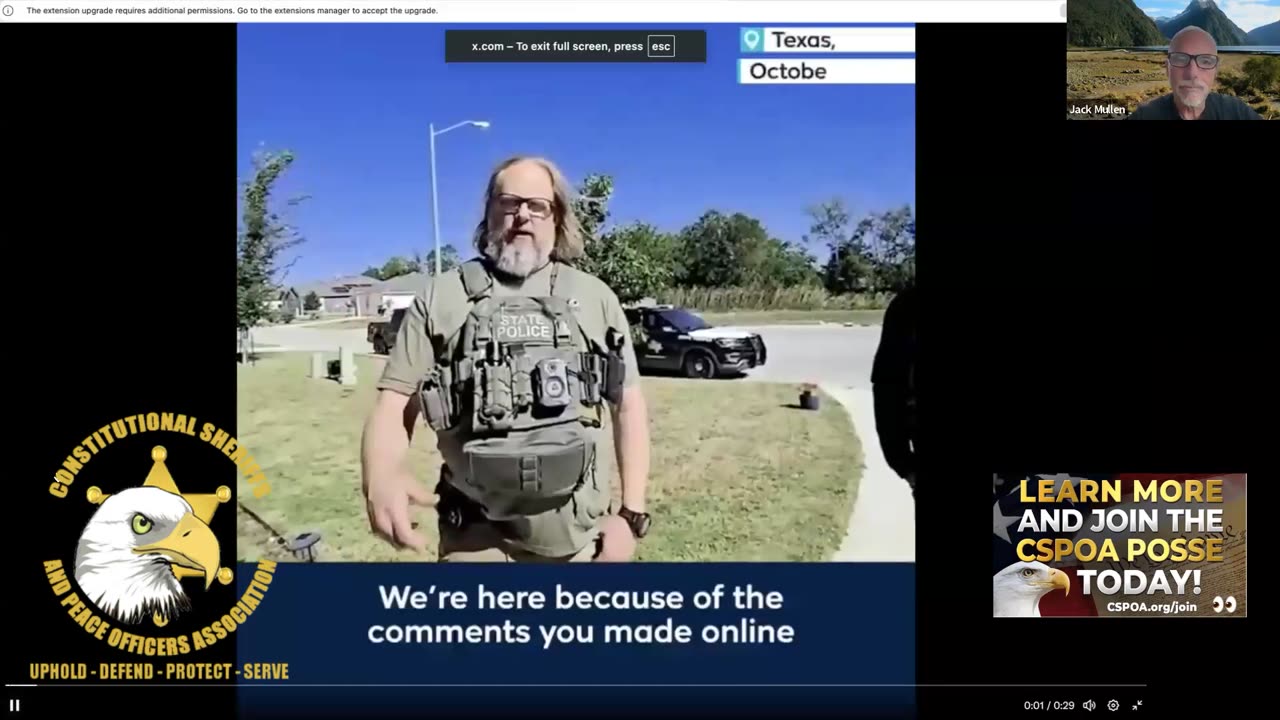 Sheriff Reacts to Dude Telling Cops, "Not Welcome Here & Stay Off Lawn Please"