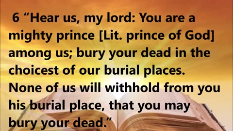 Abraham speaks with the sons of Heth.