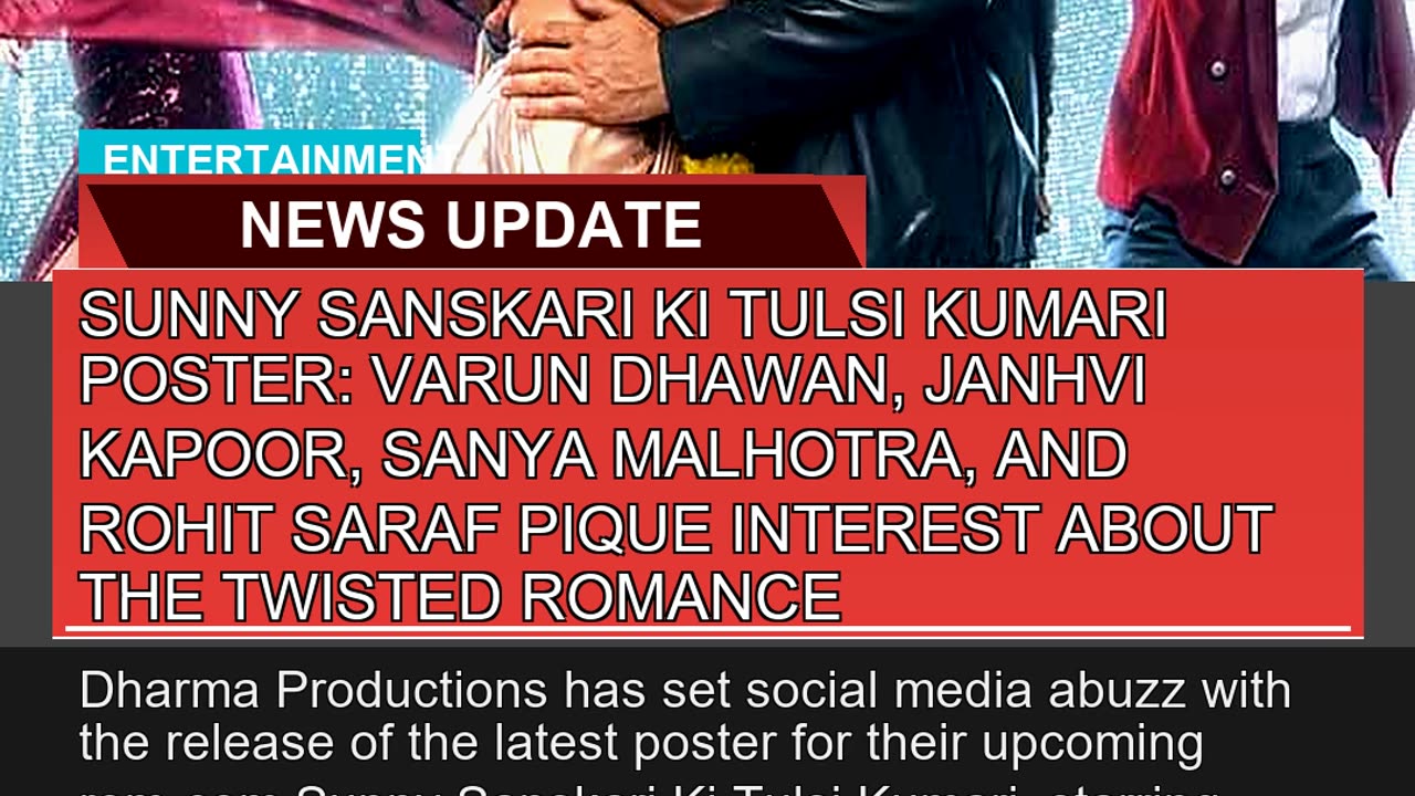 Sunny Sanskari Ki Tulsi Kumari Poster Varun Dhawa