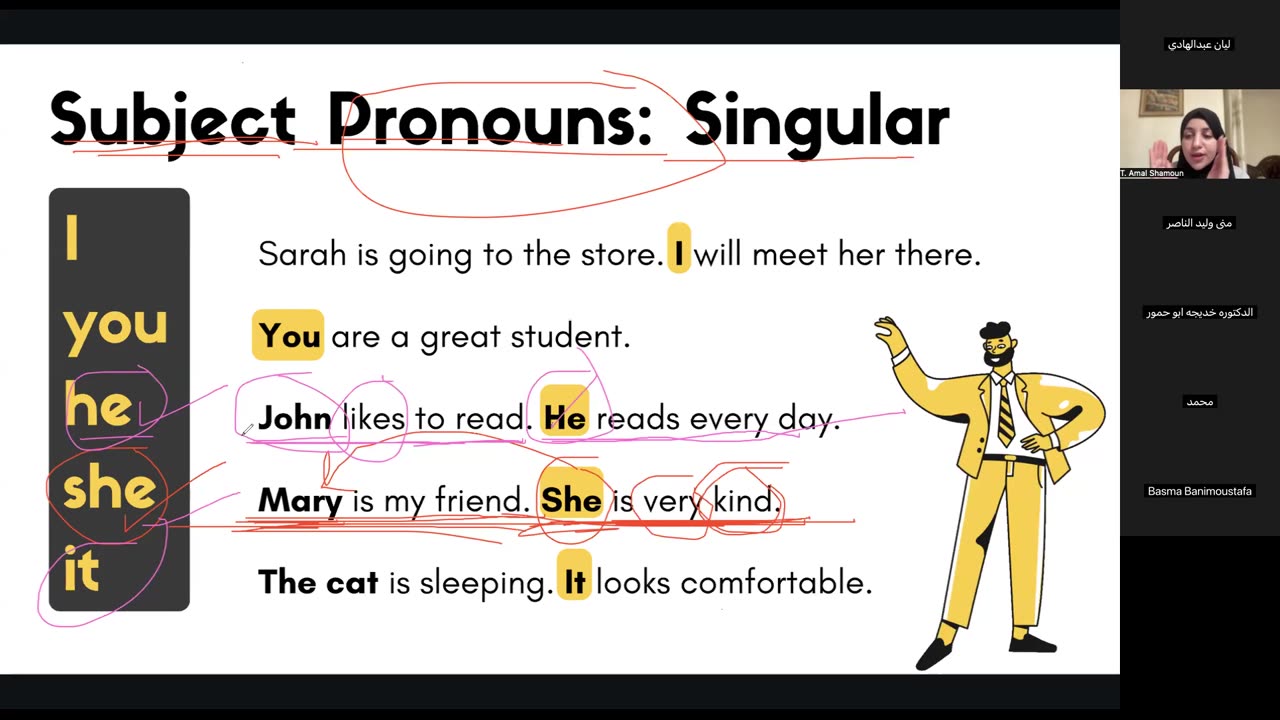Subject Pronouns class (7)