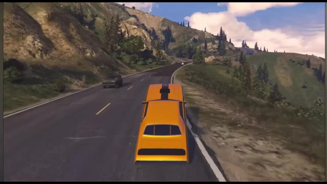 GTA 5 - Awesome Song, Beautiful Muscle Car, Hot Sunny Day, Relaxing Drive - Grand Theft Auto 5
