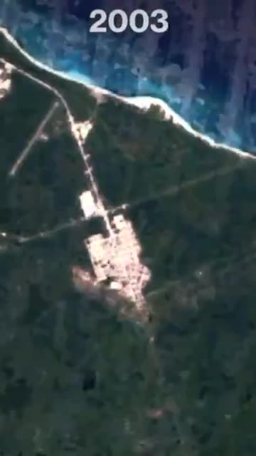 Time-lapse of the apocalyptic sea level rise caused by climate change between 1980-2024.