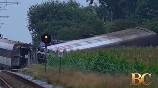 Train collides with vehicle in Denmark, killing one person and injuring about 20 others
