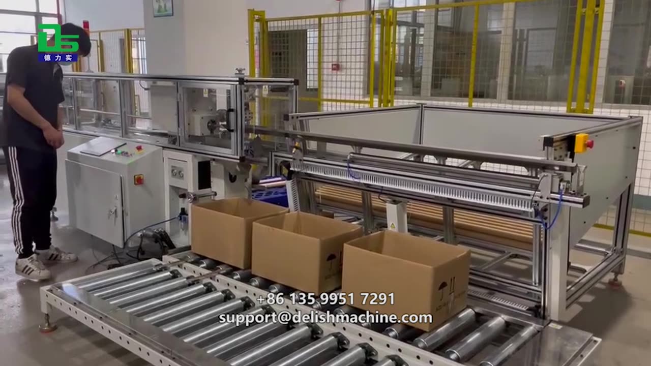 Delish paper core cutting machine is used for automatic cutting of paper cores