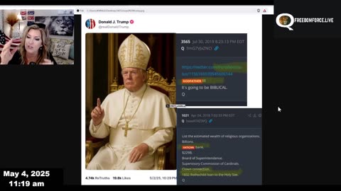 TRUMP - POPE'S TERRIBLE MAY! VATICAN BANK - Melly Live - Sunday May-4-25