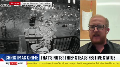 A giant nutcracker was stolen from outside the Copper Blossom Cocktail Bar in Edinburgh