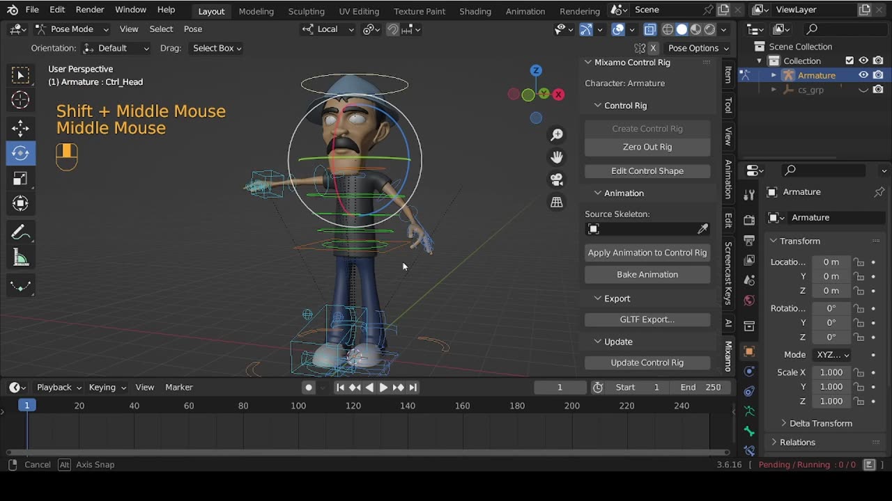 Crear Rig con mixamo