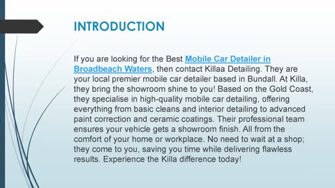 Best Mobile Car Detailer in Broadbeach Waters