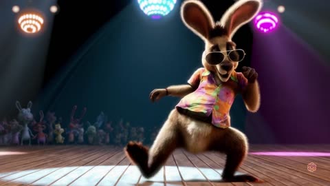 how a kangroo dancing and enjoying