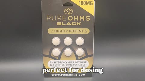 Great CBD Shop Pure Ohms Black 7-Hydroxymitragynine Extract Tablets 6ct Product Review