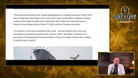 Anthony Cumia: Pete Hegseth orders NAVY to change the name of the Harvey Milk