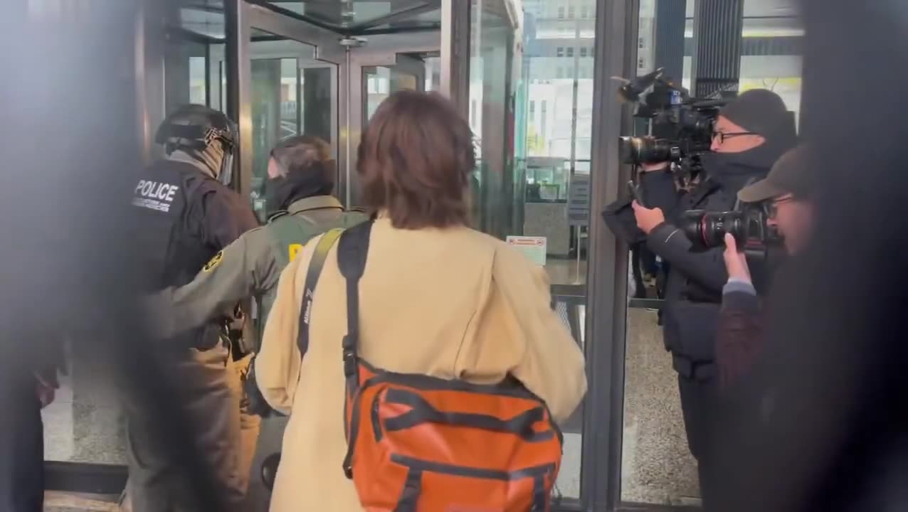 Protesters chant ‘Lock him up!’ as Border Patrol Commander Gregory Bovino arrives