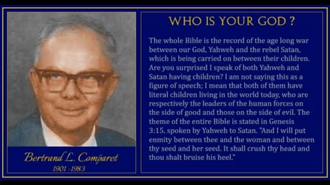 WHO IS YOUR GOD? / WHO IS YOUR SAVIOR? / SALVATION OR REDEMPTION by Bertrand L. Comparet