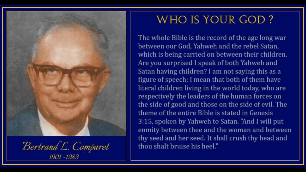 WHO IS YOUR GOD? / WHO IS YOUR SAVIOR? / SALVATION OR REDEMPTION by Bertrand L. Comparet